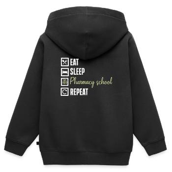 Apotheker Geschenk Apotheke - Kinder Premium Organic Zip Hoodie - Schwarz - Hinten - AI Model Kid Male (0cm)
