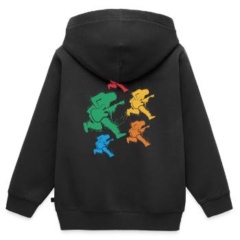Guitare basse Bassiste Bassiste Bassiste - Sweat Premium à capuche zippé enfant bio - noir - Dos - AI Model Kid Male (0cm)