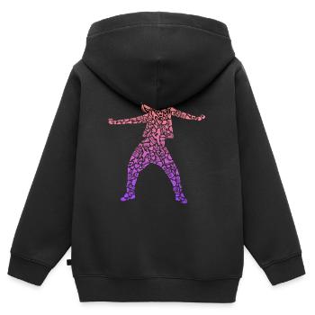 Breakdance Breakdancer Frauen Mädchen Breakdancing - Kinder Premium Organic Zip Hoodie - Schwarz - Hinten - AI Model Kid Male (0cm)