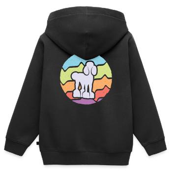 Pudel Mama Hunde Besitzerin Mädchen Hund Pudel - Kinder Premium Organic Zip Hoodie - Schwarz - Hinten - AI Model Kid Male (0cm)