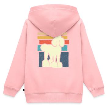 Pudel Liebhaber Hunde Besitzer Jungen Hund Pudel - Kinder Premium Organic Zip Hoodie - Rosa - Hinten - AI Model Kid Female (0cm)