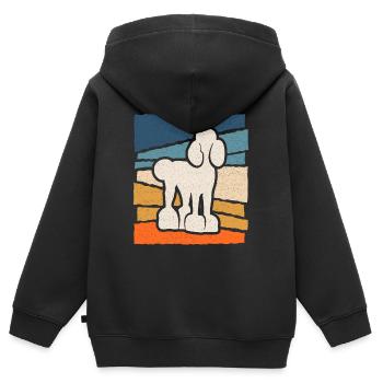Pudel Liebhaber Hunde Besitzer Herren Hund Pudel - Kinder Premium Organic Zip Hoodie - Schwarz - Hinten - AI Model Kid Male (0cm)
