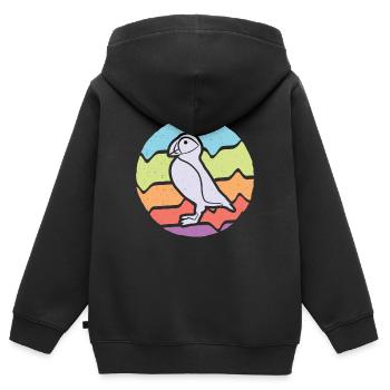Macareux macareux macareux macareux macareux macareux - Sweat Premium à capuche zippé enfant bio - noir - Dos - AI Model Kid Male (0cm)
