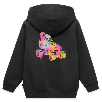 Rollschuh Roller Skating Damen Mädchen Rollschuhe - Kinder Premium Organic Zip Hoodie - Schwarz - Hinten - AI Model Kid Male (0cm)