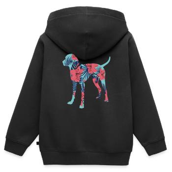 Weimaraner Hunde Hundemotiv Weimaraner Mädchen - Kinder Premium Organic Zip Hoodie - Schwarz - Hinten - AI Model Kid Male (0cm)