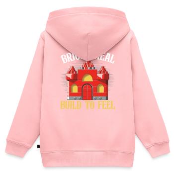 Master Builder Bricks Blöcke Spielbausteine - Kinder Premium Organic Zip Hoodie - Rosa - Hinten - AI Model Kid Female (0cm)