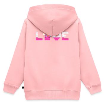 Master Builder Bricks Blocks Play Building Blocks - Kids Premium Organic Zip-up Hoodie - rose - Back - AI Model Kid Female (0cm)