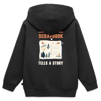 Scrapbooking Scrapbook Papier Basteln Scrapbooker - Kinder Premium Organic Zip Hoodie - Schwarz - Hinten - AI Model Kid Male (0cm)