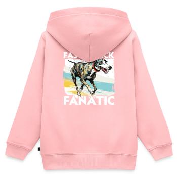 Greyhound Racing Dog Breed Race Greyhound Owner - Kinder Premium Organic Zip Hoodie - Rosa - Hinten - AI Model Kid Female (0cm)