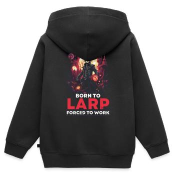 Larping Larp Larper Live-Action-Rollen-Videospiel - Kinder Premium Organic Zip Hoodie - Schwarz - Hinten - AI Model Kid Male (0cm)