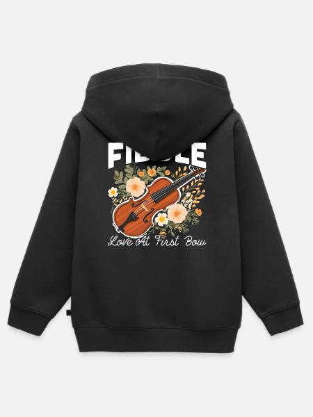 Fiddle Player Geiger, Instrumentenmusiker - Kinder Premium Organic Zip Hoodie - Schwarz
