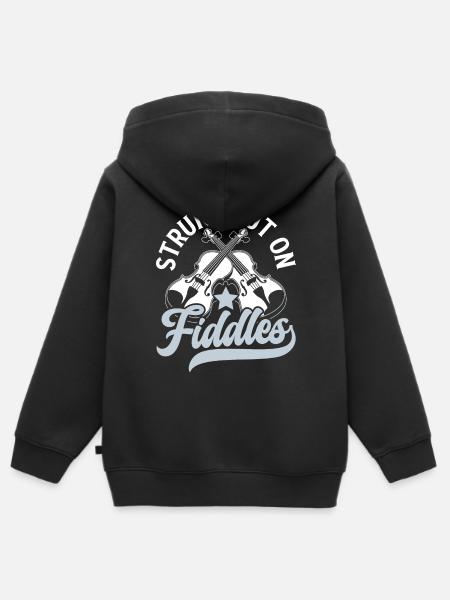 Fiddle Player Geiger, Instrumentenmusiker - Kinder Premium Organic Zip Hoodie - Schwarz