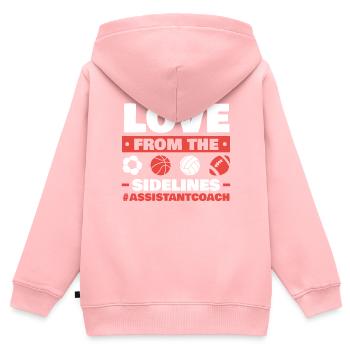 Assistant Coach Sport Trainer Team Coaching - Kids Premium Organic Zip-up Hoodie - rose - Back - AI Model Kid Female (0cm)