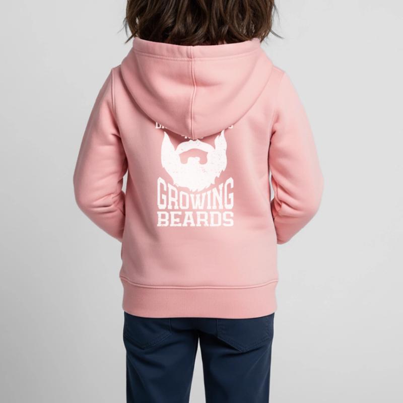 Bart Spruch Bärtiger Vater Ehemann Geschenk, Bart Kinder Premium Organic Zip Hoodie