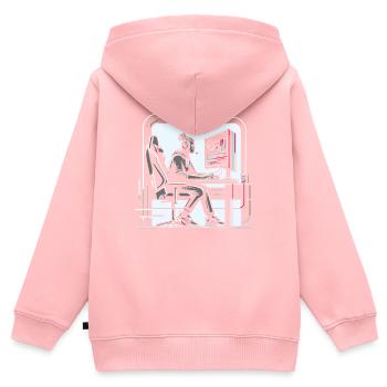 Speedrunning Joueur de jeux vidéo Gamer Gaming - Sweat Premium à capuche zippé enfant bio - rose - Dos - AI Model Kid Female (0cm)
