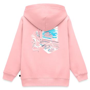 Speedrunning Joueur de jeux vidéo Gamer Gaming - Sweat Premium à capuche zippé enfant bio - rose - Dos - AI Model Kid Female (0cm)