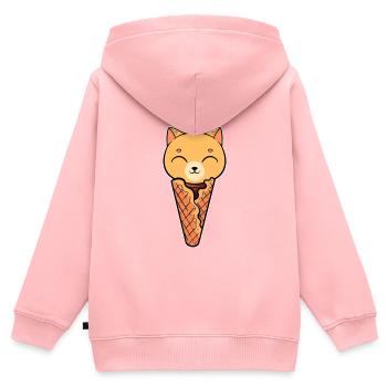 Cat Ice Hauskatze Miezekatze Kätzchen - Kinder Premium Organic Zip Hoodie - Rosa - Hinten - AI Model Kid Female (0cm)