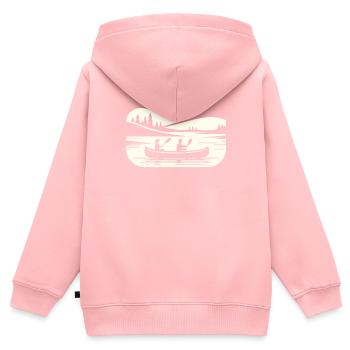 Canoë Kayak Sports nautiques Pédalo Navigation de plaisance - Sweat Premium à capuche zippé enfant bio - rose - Dos - AI Model Kid Female (0cm)