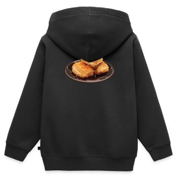 Baklava Gebäck Dessert Food Lover Naher Osten - Kinder Premium Organic Zip Hoodie - Schwarz - Hinten - AI Model Kid Male (0cm)