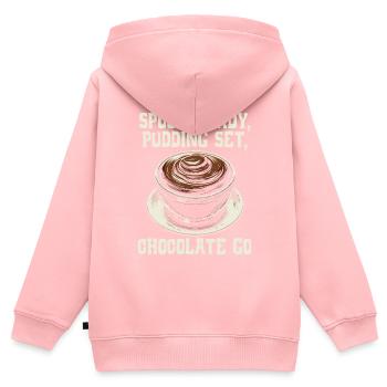 Schokoladenpudding süßes Dessert Essen Liebhaber Feinschmecker - Kinder Premium Organic Zip Hoodie - Rosa - Hinten - AI Model Kid Female (0cm)