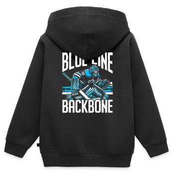 Hockey sur glace Gardien de but Gardien de but Gardien de but - Sweat Premium à capuche zippé enfant bio - noir - Dos - AI Model Kid Male (0cm)