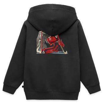 Hockey sur glace Gardien de but Gardien de but Gardien de but - Sweat Premium à capuche zippé enfant bio - noir - Dos - AI Model Kid Male (0cm)