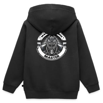 Hockey sur glace Gardien de but Gardien de but Gardien de but - Sweat Premium à capuche zippé enfant bio - noir - Dos - AI Model Kid Male (0cm)