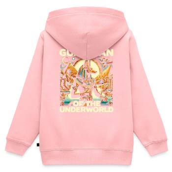 Anubis Mythologie égyptienne Pyramide Égypte ancienne - Sweat Premium à capuche zippé enfant bio - rose - Dos - AI Model Kid Female (0cm)