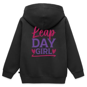Happy Birthday Schaltjahr 29. Februar Schalttag - Kinder Premium Organic Zip Hoodie - Schwarz - Hinten - AI Model Kid Male (0cm)
