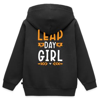Happy Birthday Schaltjahr 29. Februar Schalttag - Kinder Premium Organic Zip Hoodie - Schwarz - Hinten - AI Model Kid Male (0cm)