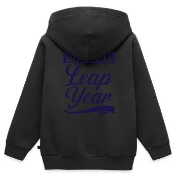 Happy Birthday Schaltjahr 29. Februar Schalttag - Kinder Premium Organic Zip Hoodie - Schwarz - Hinten - AI Model Kid Male (0cm)