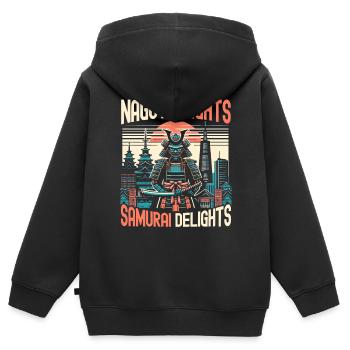 Nagoya Japan Land Reisen Urlaub Ich liebe Nagoya - Kinder Premium Organic Zip Hoodie - Schwarz - Hinten - AI Model Kid Male (0cm)