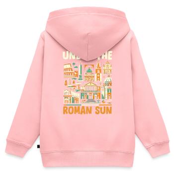 Rom Italien Reisen Italienisch Roma Italia I Love Rome - Kinder Premium Organic Zip Hoodie - Rosa - Hinten - AI Model Kid Female (0cm)