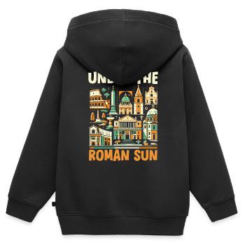Rom Italien Reisen Italienisch Roma Italia I Love Rome - Kinder Premium Organic Zip Hoodie - Schwarz - Hinten - AI Model Kid Male (0cm)