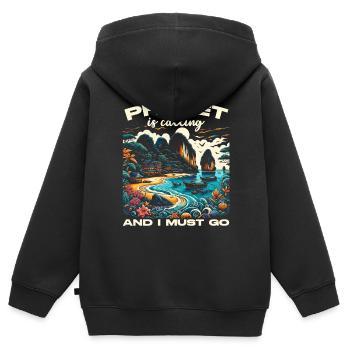 Phuket Thailand Reisen Thai Ich liebe Phuket - Kinder Premium Organic Zip Hoodie - Schwarz - Hinten - AI Model Kid Male (0cm)