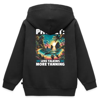 Phuket Thailand Reisen Thai Ich liebe Phuket - Kinder Premium Organic Zip Hoodie - Schwarz - Hinten - AI Model Kid Male (0cm)