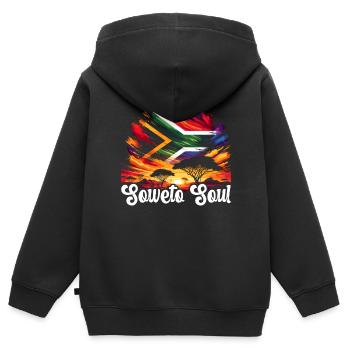 Südafrika Pride Johannesburg Südafrikanische Flagge - Kinder Premium Organic Zip Hoodie - Schwarz - Hinten - AI Model Kid Male (0cm)