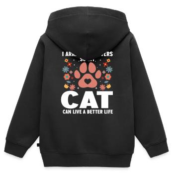 Designer floral Fleuriste Fleuriste Fleuriste - Sweat Premium à capuche zippé enfant bio - noir - Dos - AI Model Kid Male (0cm)