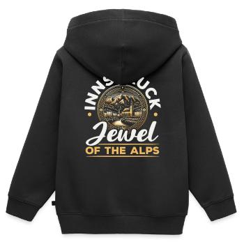 Innsbruck Österreich Reisen Urlaub Österreich - Kinder Premium Organic Zip Hoodie - Schwarz - Hinten - AI Model Kid Male (0cm)