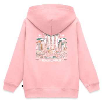 Kuala Lumpur Malaysia Reisen Urlaub Malaysisch - Kinder Premium Organic Zip Hoodie - Rosa - Hinten - AI Model Kid Female (0cm)