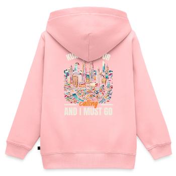 Kuala Lumpur Malaysia Reisen Urlaub Malaysisch - Kinder Premium Organic Zip Hoodie - Rosa - Hinten - AI Model Kid Female (0cm)