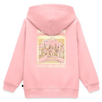 Salzburg Österreich Reisen Urlaubsland Österreich - Kinder Premium Organic Zip Hoodie - Rosa - Hinten - AI Model Kid Female (0cm)
