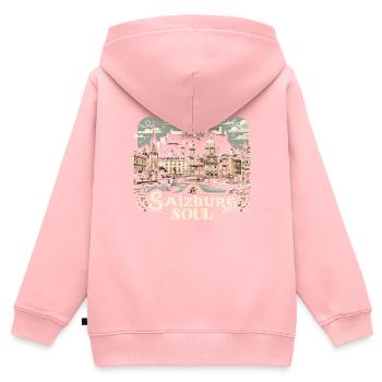 Salzburg Österreich Reisen Urlaubsland Österreich - Kinder Premium Organic Zip Hoodie - Rosa - Hinten - AI Model Kid Female (0cm)