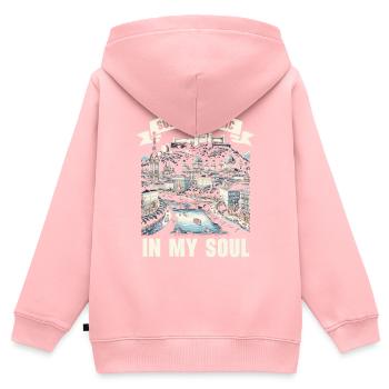 Salzburg Österreich Reisen Urlaubsland Österreich - Kinder Premium Organic Zip Hoodie - Rosa - Hinten - AI Model Kid Female (0cm)