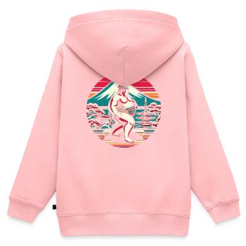 Sumo-Ringer Japanisches Ringen Sumo-Ringen - Kinder Premium Organic Zip Hoodie - Rosa - Hinten - AI Model Kid Female (0cm)