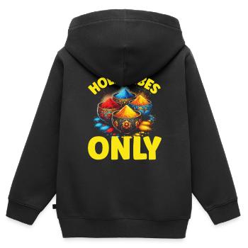Happy Holi Greetings Hinduism Indian Festival - Kids Premium Organic Zip-up Hoodie - black - Back - AI Model Kid Male (0cm)