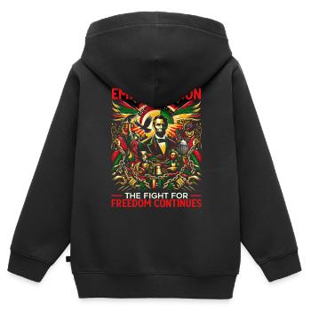 Emancipation Proclamation African Juneteenth - Kids Premium Organic Zip-up Hoodie - black - Back - AI Model Kid Male (0cm)