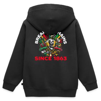Proclamation d’émancipation African Juneteenth - Sweat Premium à capuche zippé enfant bio - noir - Dos - AI Model Kid Male (0cm)