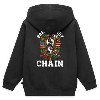 Proclamation d’émancipation African Juneteenth - Sweat Premium à capuche zippé enfant bio - noir - Dos - AI Model Kid Male (0cm)