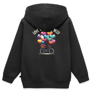 Songtexte Musikliebhaber Songwriter Musikfestival - Kinder Premium Organic Zip Hoodie - Schwarz - Hinten - AI Model Kid Male (0cm)